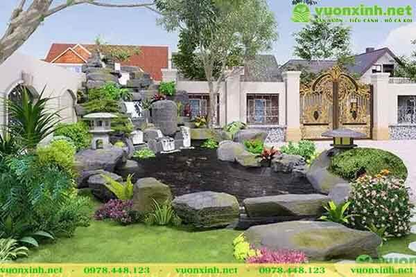 Hồ cá koi sân vườn phong thủy