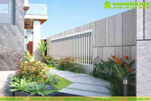 Mẫu hồ cá Koi mini sân vườn