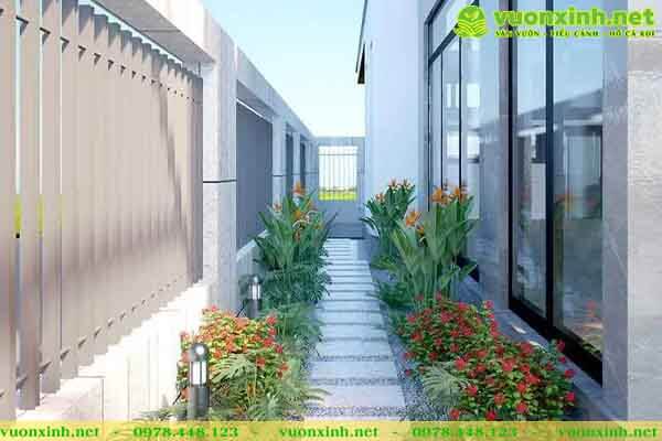 Mẫu hồ cá Koi mini sân vườn