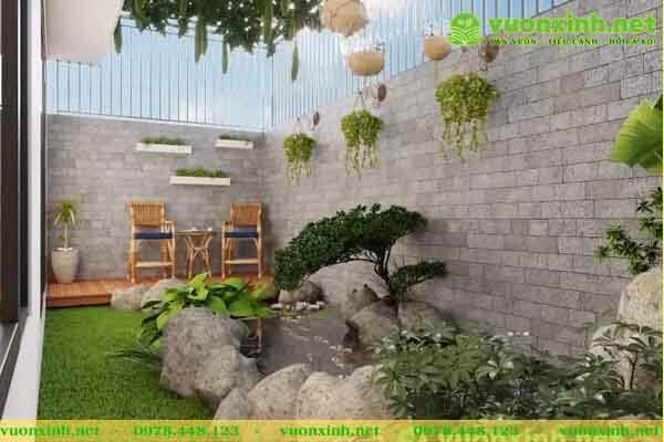 Mẫu hồ cá koi sân vườn phong thủy