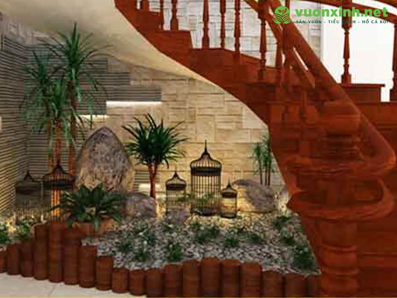 Thi công tiểu cảnh cầu thang