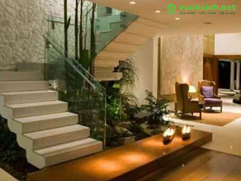 Thi công tiểu cảnh cầu thang
