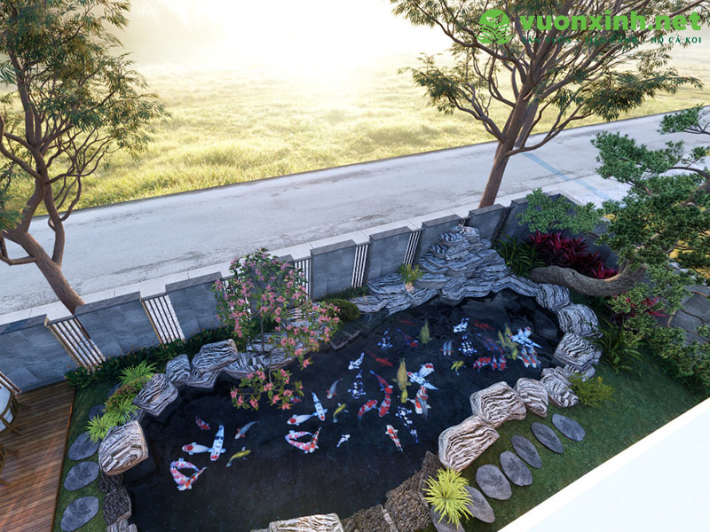 Thiết kế hồ cá Koi đẹp