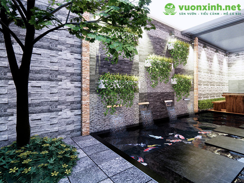 Mẫu thiết kế Hồ Ca Koi 3D
