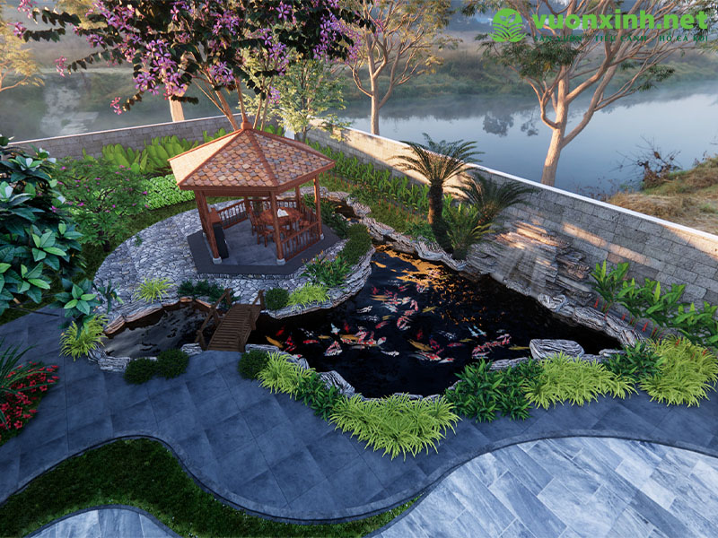 Hồ cá koi sân vườn