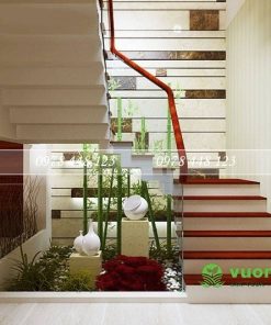 Tiểu cảnh cầu thang - Mẫu 11