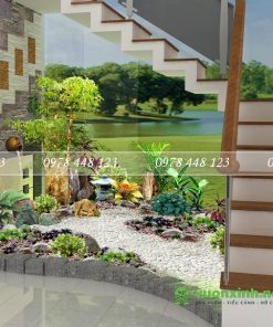 Tiểu cảnh cầu thang - Mẫu 05