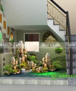 Tiểu cảnh cầu thang - Mẫu 17