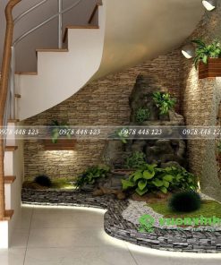 Tiểu cảnh cầu thang - Mẫu 25