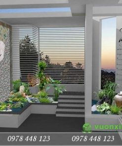 Tiểu cảnh giếng trời - Mẫu 19