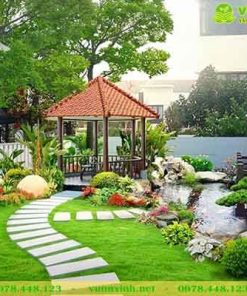 Mẫu Hồ cá koi sân vườn biệt thự