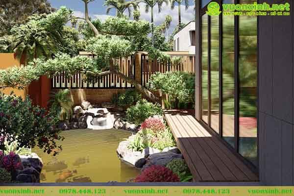 Hồ cá koi sân vườn biệt thự