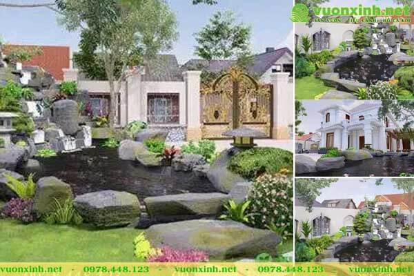 Hồ cá koi sân vườn phong thủy Hồ cá koi sân vườn phong thủy