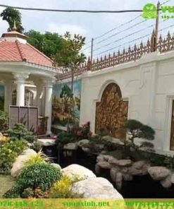 Mẫu hồ cá koi sân vườn phong thủy