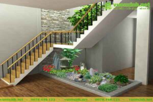 Thiết kế thi công tiểu cảnh cầu thang đẹp