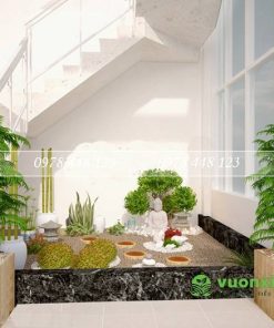 Tiểu cảnh cầu thang - Mẫu 01